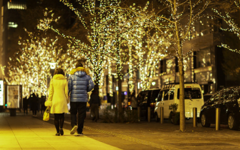 Viale Trieste si illumina per il Natale: prime luminarie accese tra foglie d’autunno