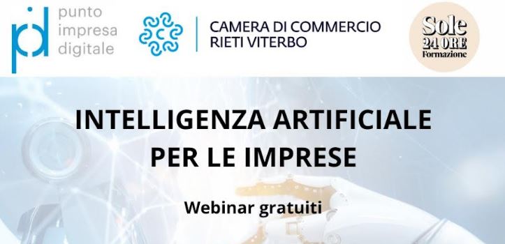 Webinar sull’intelligenza artificiale per le imprese