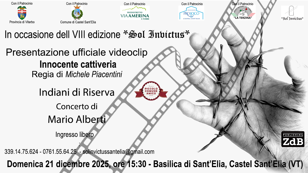 A Castel Sant’Elia il concerto di Mario Alberti “Indiani di Riserva” per Sol Invictus 2025